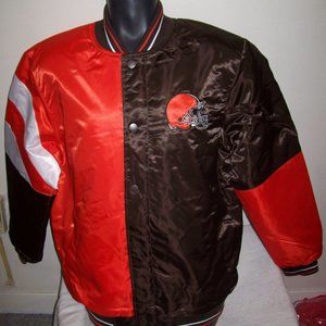 CLEVELAND BROWNS NFL STARTER 50/50 Snap Down Jacket 3X 4X 6X